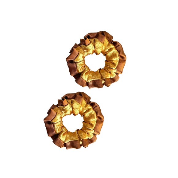 Accessories - Gold and Brown Scrunchies